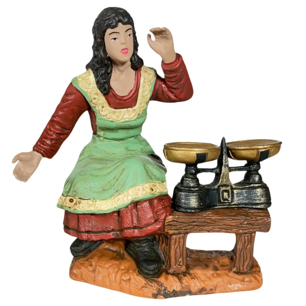 Oliver Market Woman with Scales, 15 cm