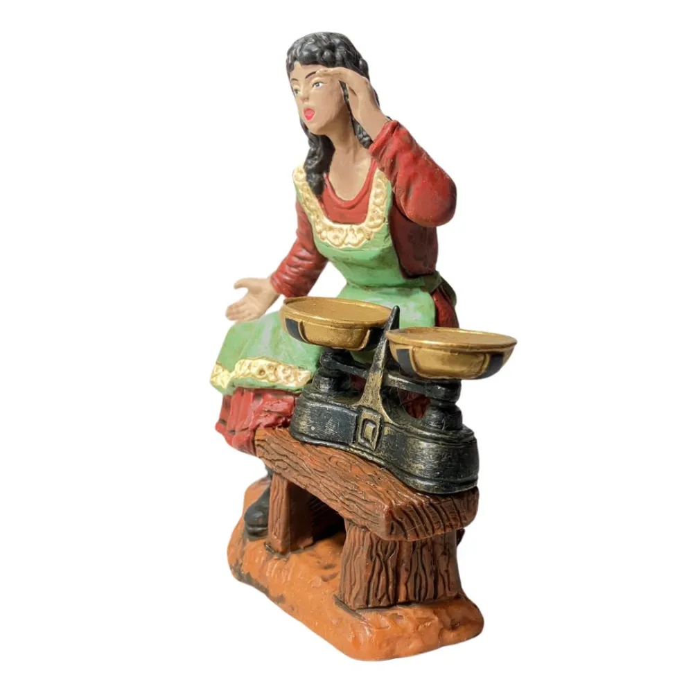 Oliver Market Woman with Scales, 15 cm