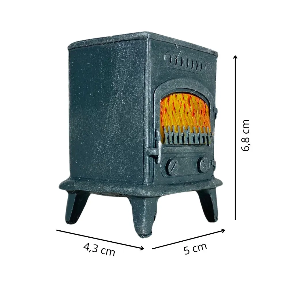 Wood-Burning Stove for 10–12 cm Nativity Figures