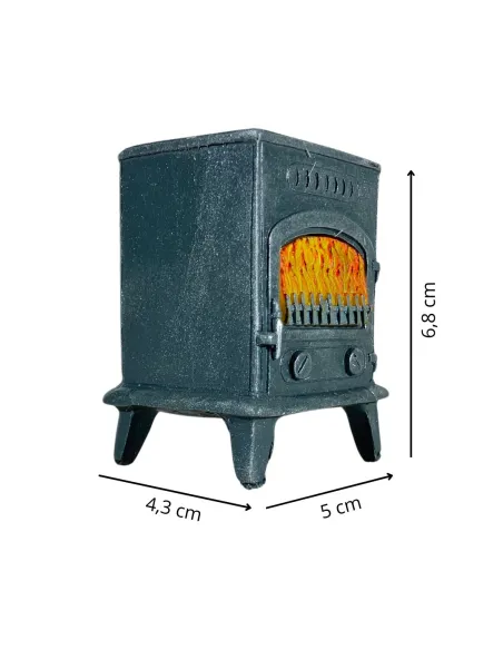 Wood-Burning Stove for 10–12 cm Nativity Figures