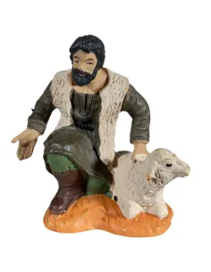 Adoring Shepherd with Lamb – Oliver, 8 cm
