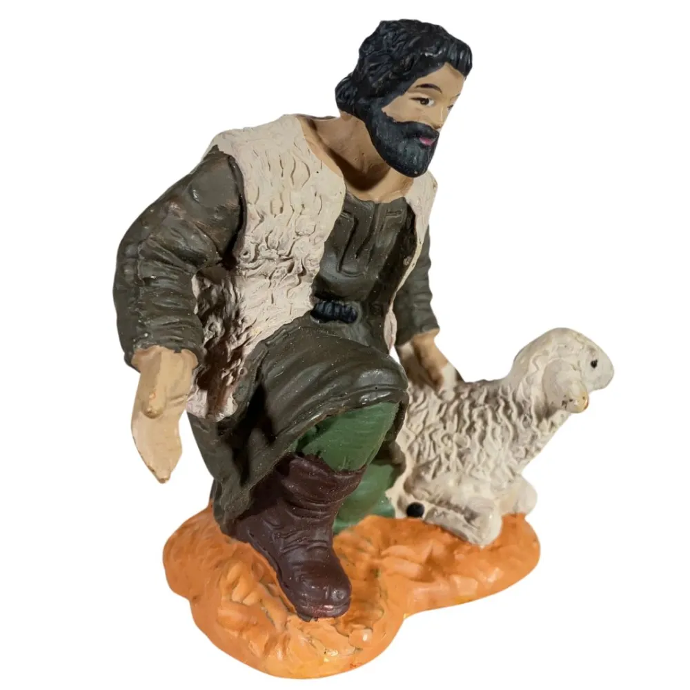 Pastore adorante Oliver 8 cm con agnello