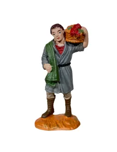 Farmer with Fruit Basket on Shoulder – Oliver, 8 cm