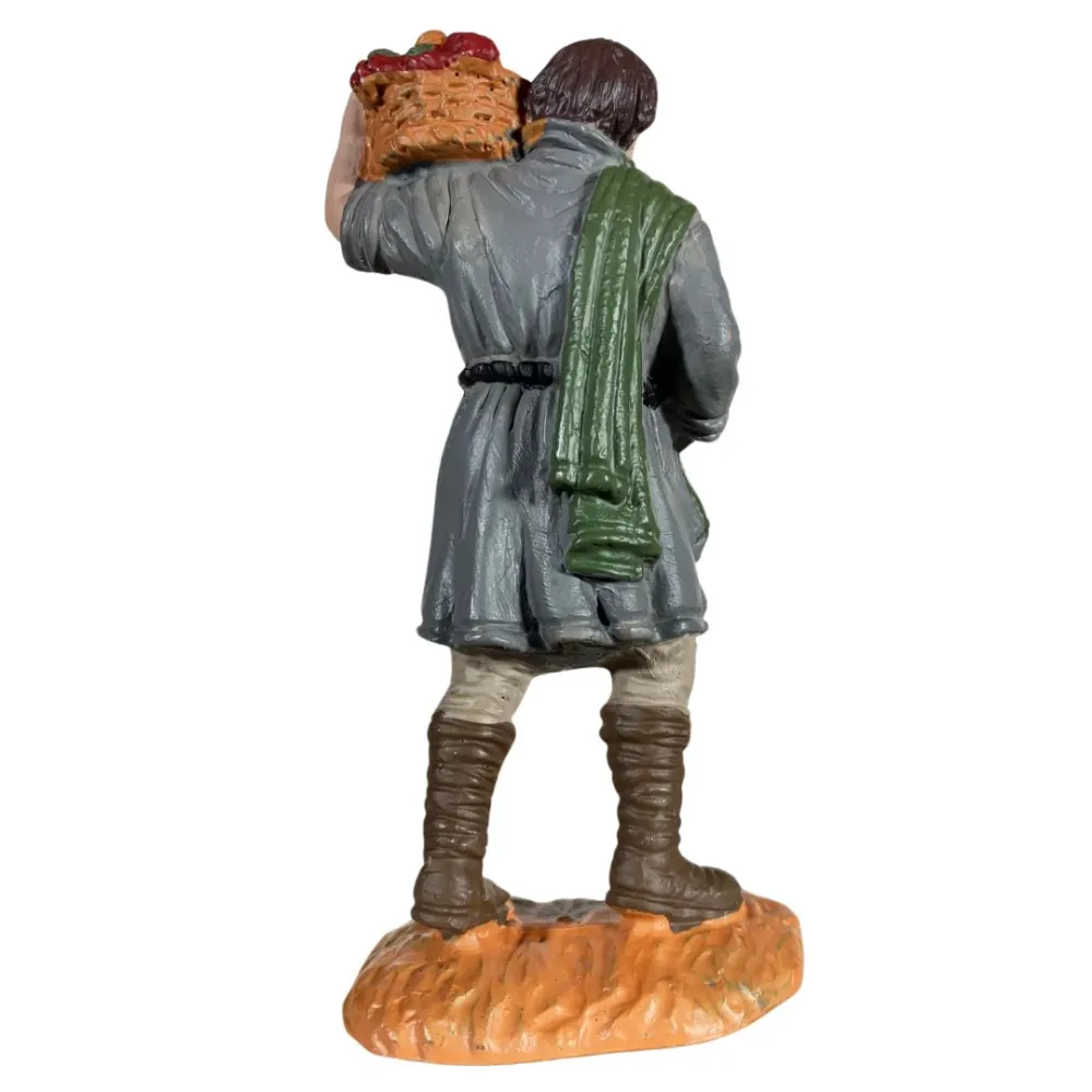 Farmer with Fruit Basket on Shoulder – Oliver, 8 cm