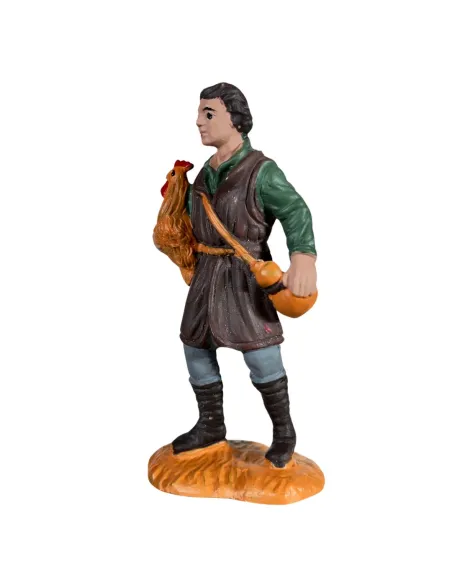 Farmer with Rooster under Arm – Oliver, 8 cm