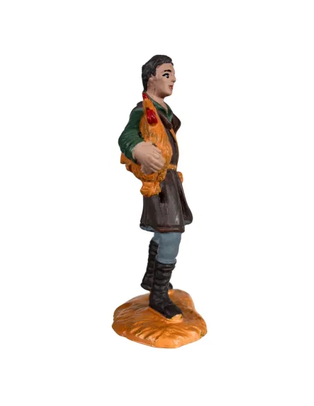 Farmer with Rooster under Arm – Oliver, 8 cm