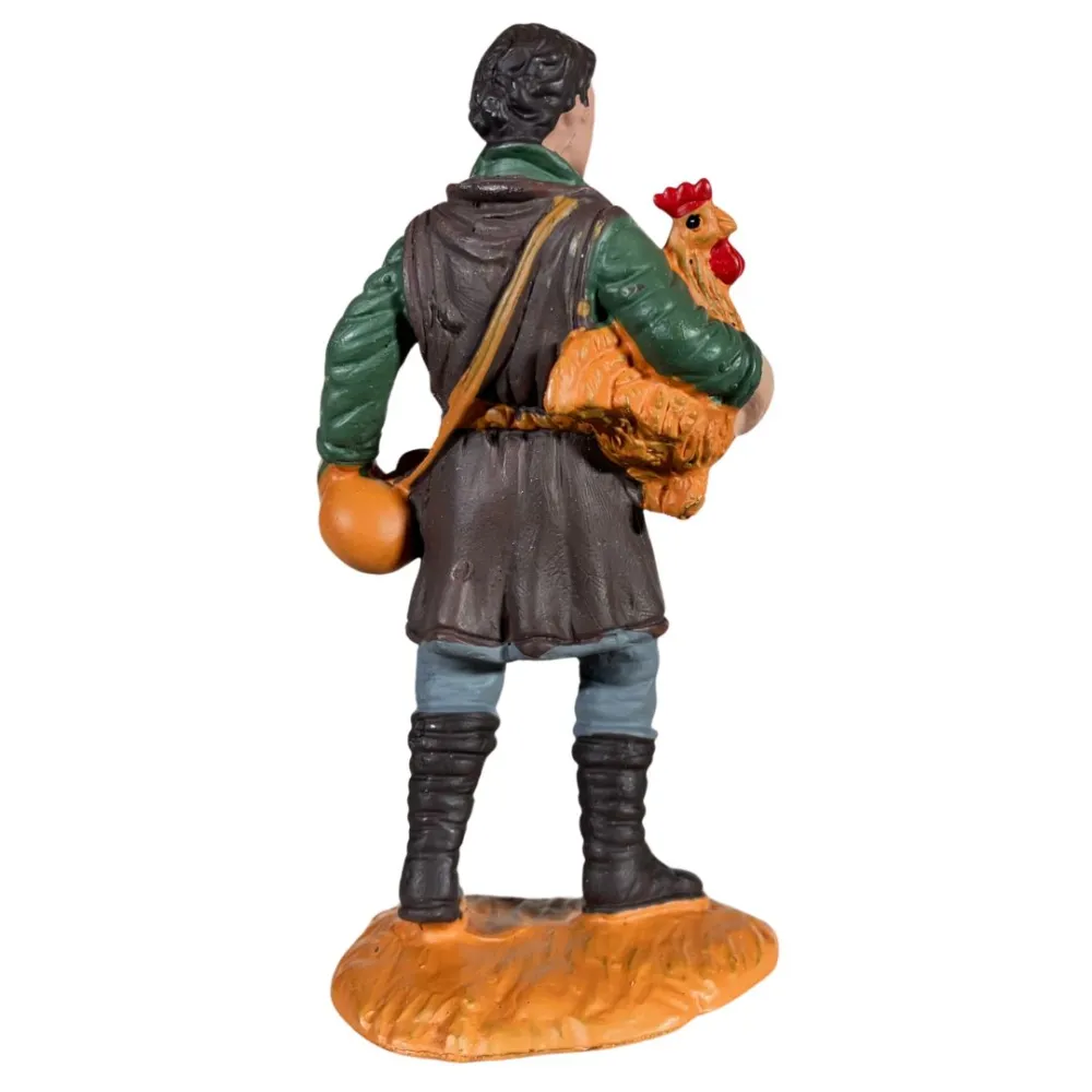 Pastore Oliver 8 cm con gallo sottobraccio