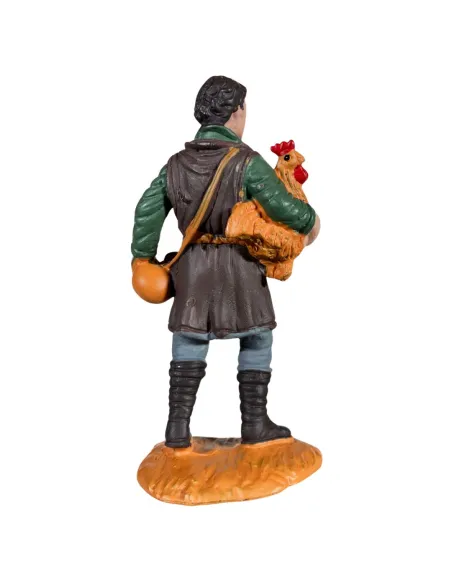 Pastore Oliver 8 cm con gallo sottobraccio