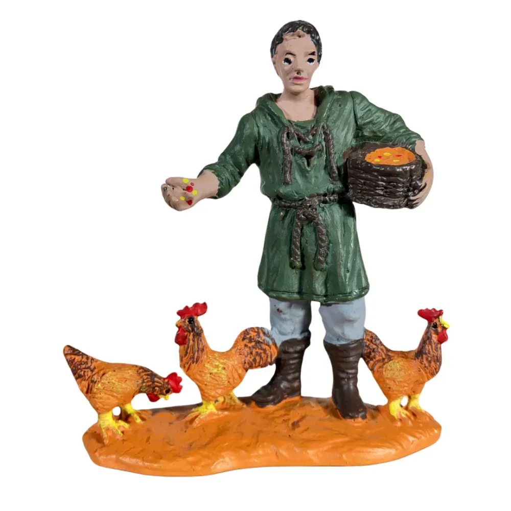 Contadino Oliver 8 cm con 3 galline