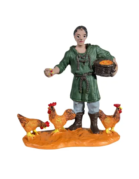 Farmer with Three Chickens – Oliver, 8 cm