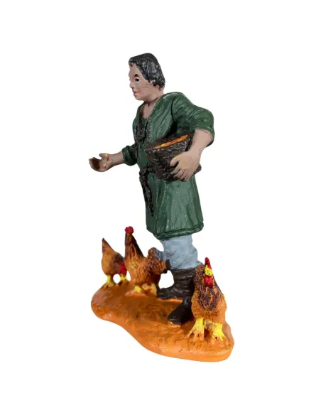 Contadino Oliver 8 cm con 3 galline