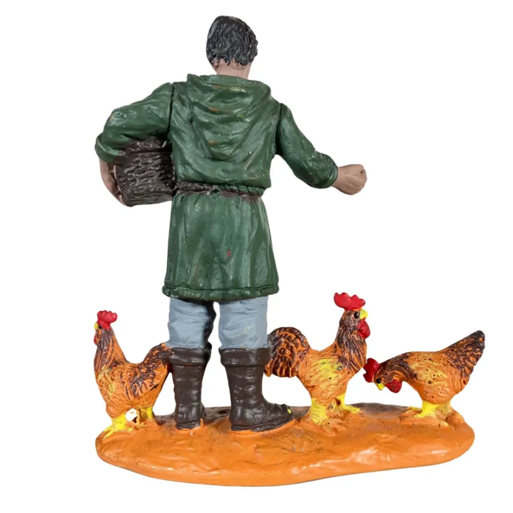 Contadino Oliver 8 cm con 3 galline