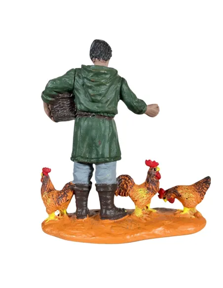 Farmer with Three Chickens – Oliver, 8 cm