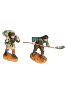 Set contadino con forcone e viandante con sacco Oliver 12 cm 2
