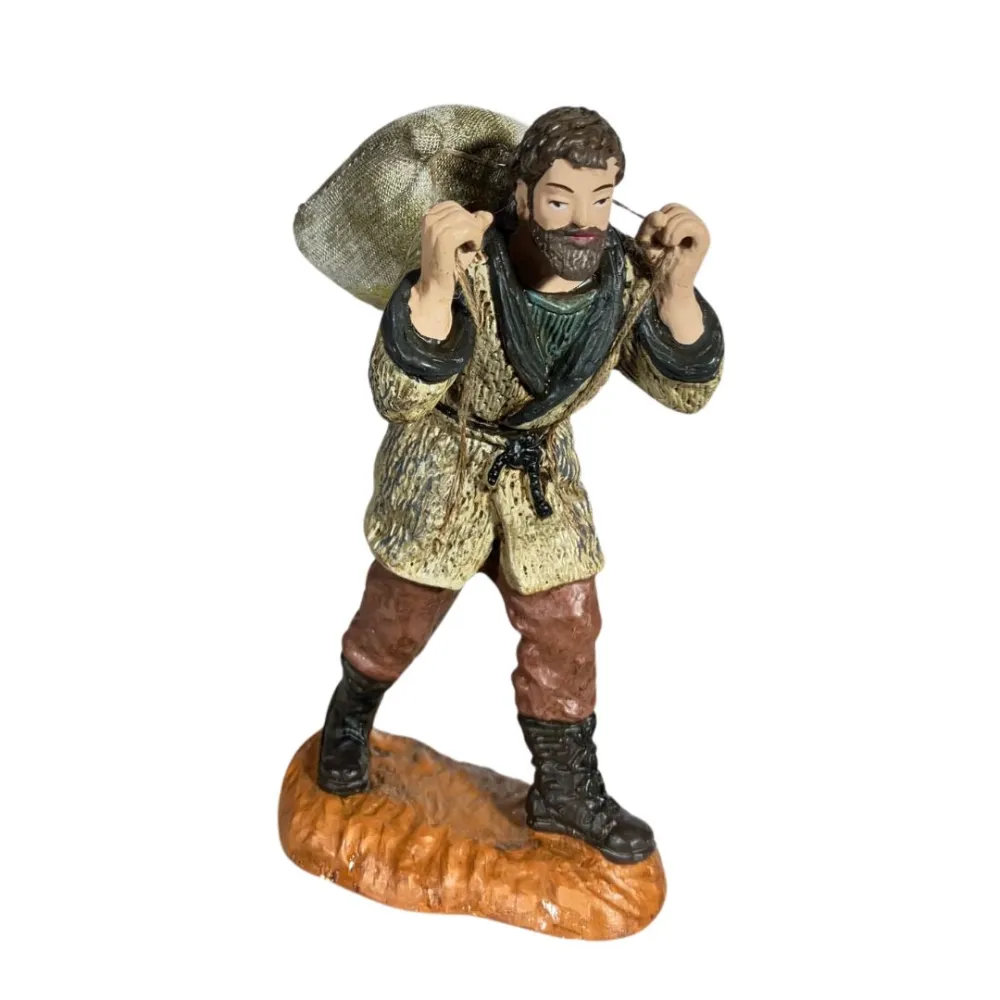 Oliver Farmer with Pitchfork and Traveller with Sack Set, 12 cm