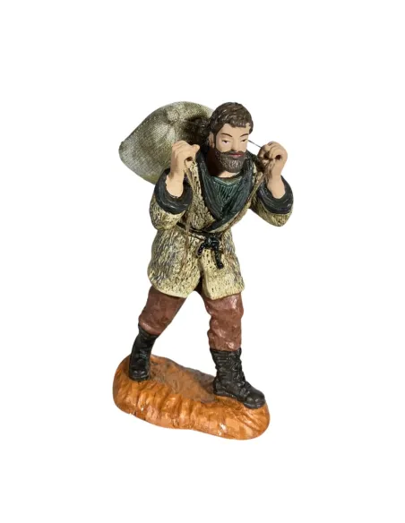 Set contadino con forcone e viandante con sacco Oliver 12 cm