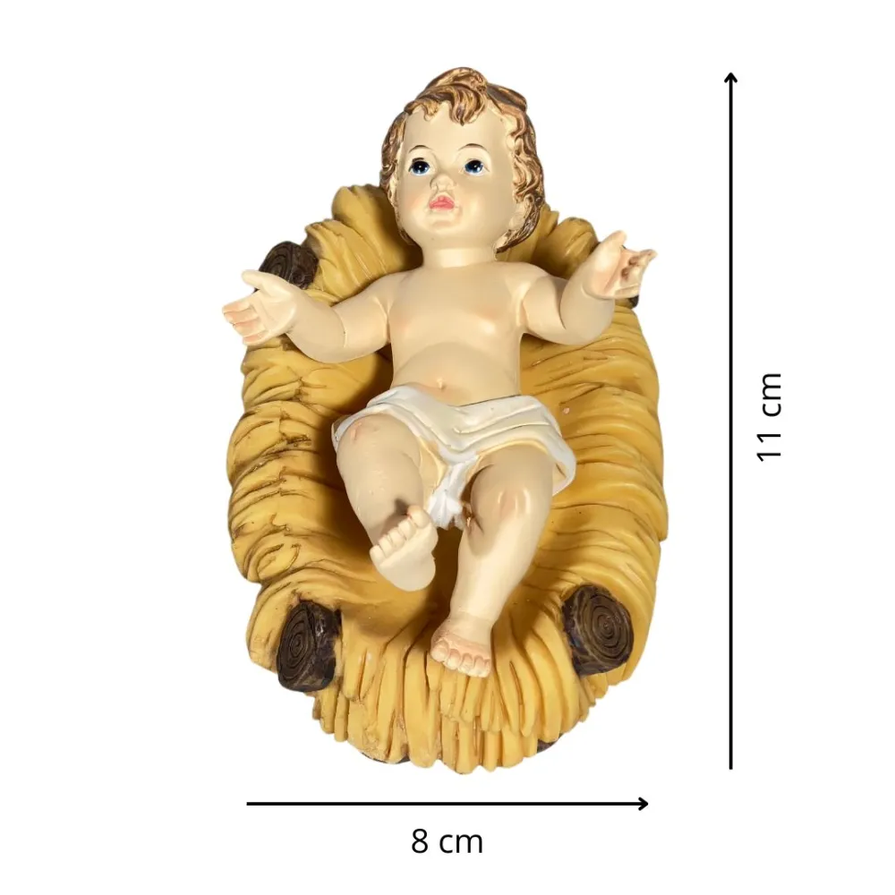 Baby Jesus with Cradle – for 25–30 cm Nativity Figures