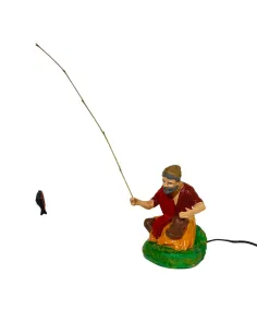 Animated "Eco" Seated Fisherman - 30 cm 2