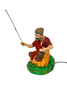 Animated "Eco" Seated Fisherman - 30 cm
