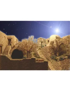 Sfondo popolare notturno 100x70