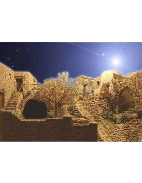 Sfondo popolare notturno 100x70