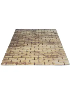 Pavimento o parete mattoni verticali marrone in resina per statue da 30 cm