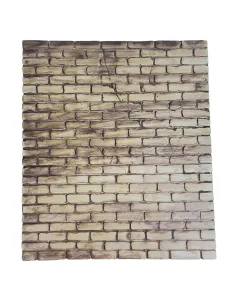 Pavimento o parete mattoni verticali marrone in resina per statue da 30 cm 2