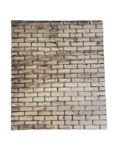 Pavimento o parete mattoni verticali marrone in resina per statue da 30 cm