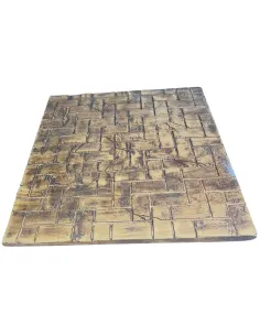 Pavimento mattoni orizzontali marrone in resina per statue da 30 cm