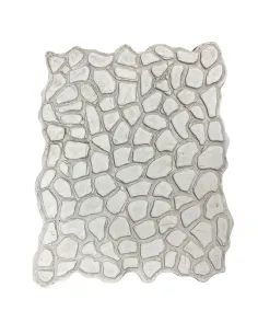 Lastricato pietra bianco in resina per statue da 30 cm 2