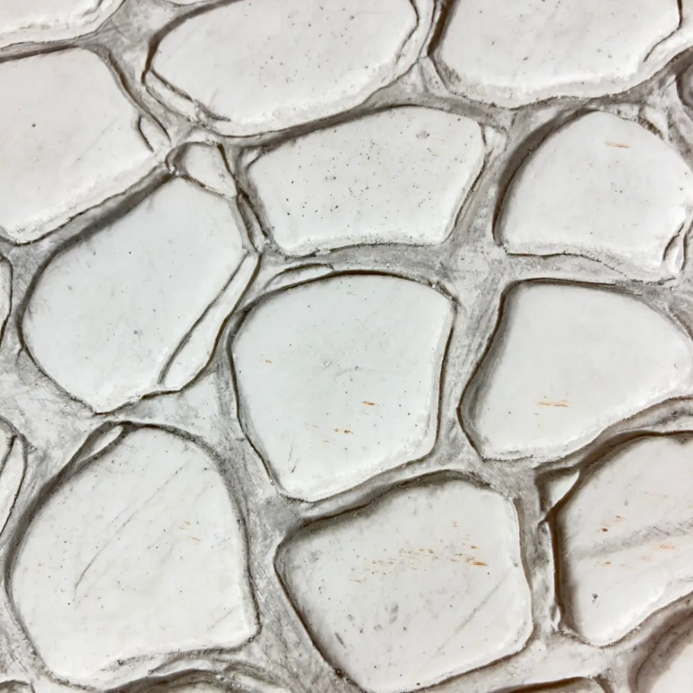 White Resin Stone Pavement Panel for 30 cm Nativity Figures