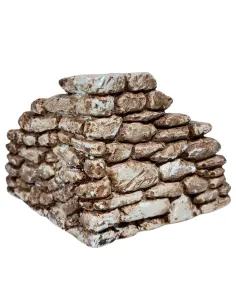 Muretto angolare in gesso marrone per statue da 8-10 cm 2