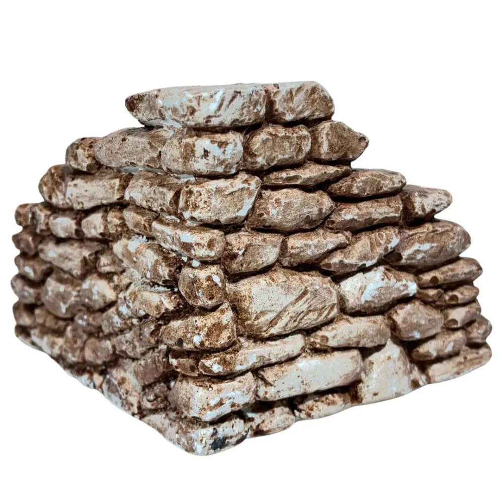 Brown Plaster Corner Wall for 8–10 cm Nativity Figures