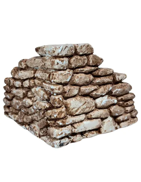 Muretto angolare in gesso marrone per statue da 8-10 cm