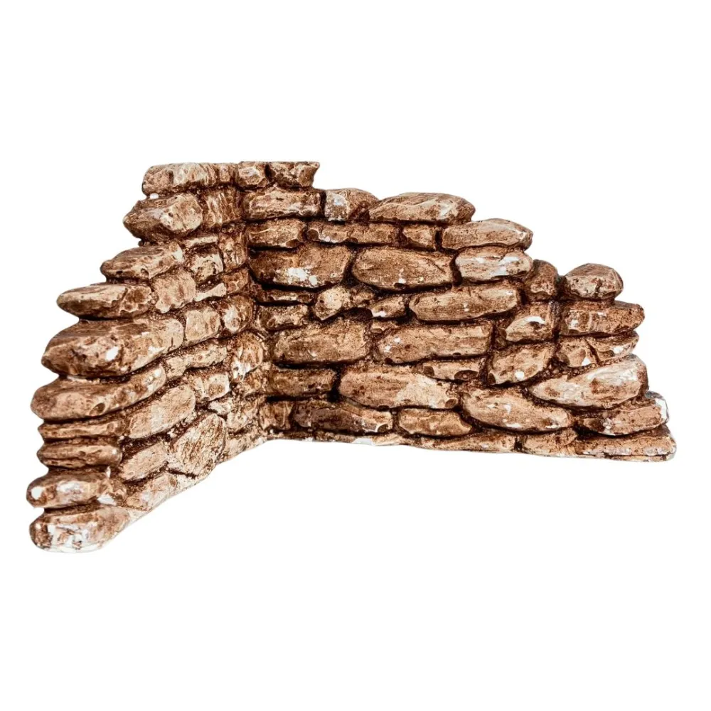 Brown Plaster Corner Wall for 8–10 cm Nativity Figures