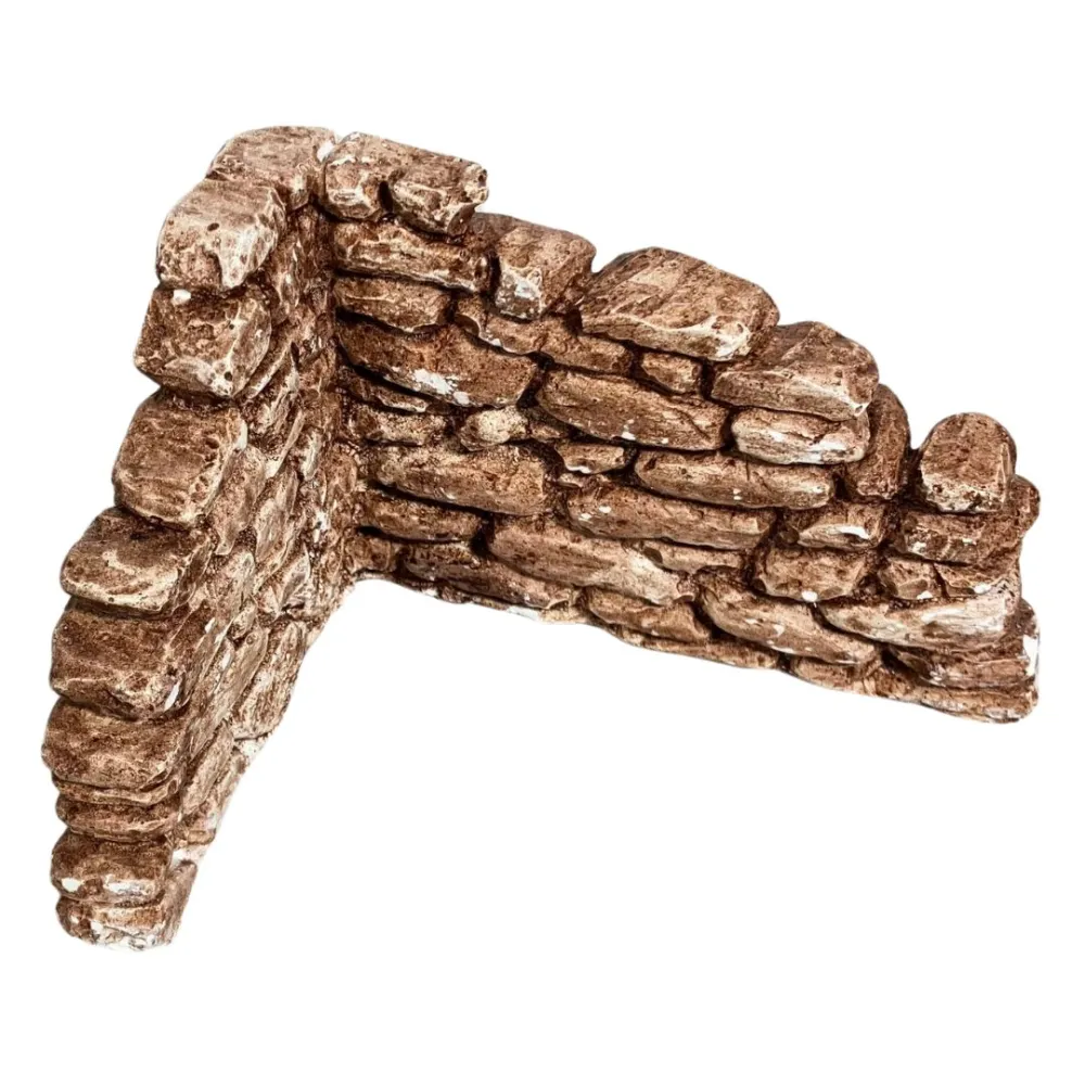 Brown Plaster Corner Wall for 8–10 cm Nativity Figures