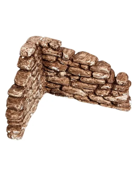 Muretto angolare in gesso marrone per statue da 8-10 cm