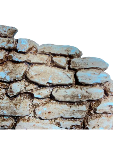 Muretto angolare in gesso marrone per statue da 8-10 cm