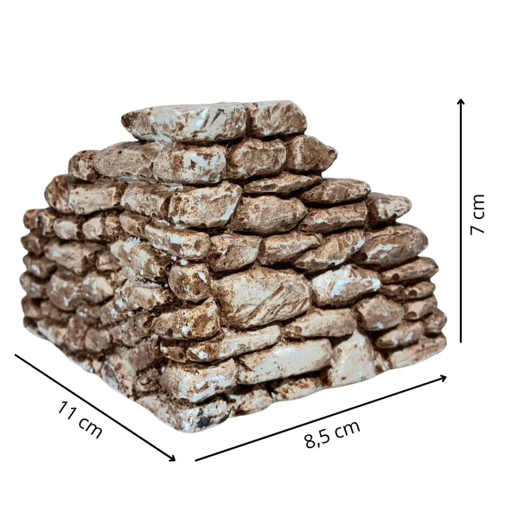 Brown Plaster Corner Wall for 8–10 cm Nativity Figures