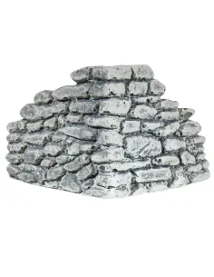 Muretto angolare in gesso colore bianco-grigio per statue da 8-10 cm 2