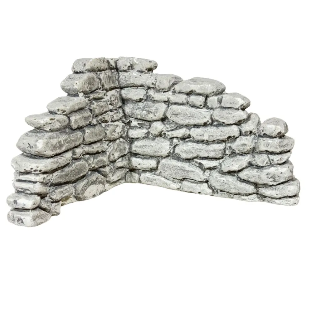 White and Grey Plaster Corner Wall for 8–10 cm Nativity Figures