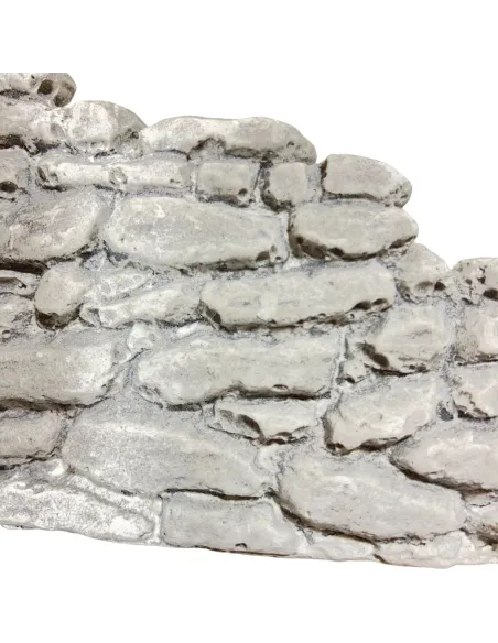 Muretto angolare in gesso colore bianco-grigio per statue da 8-10 cm