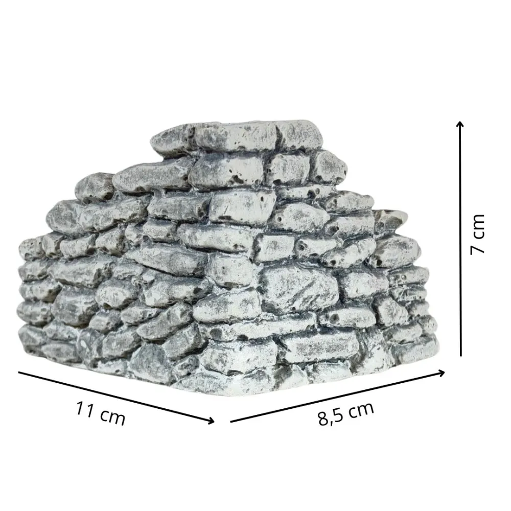 White and Grey Plaster Corner Wall for 8–10 cm Nativity Figures