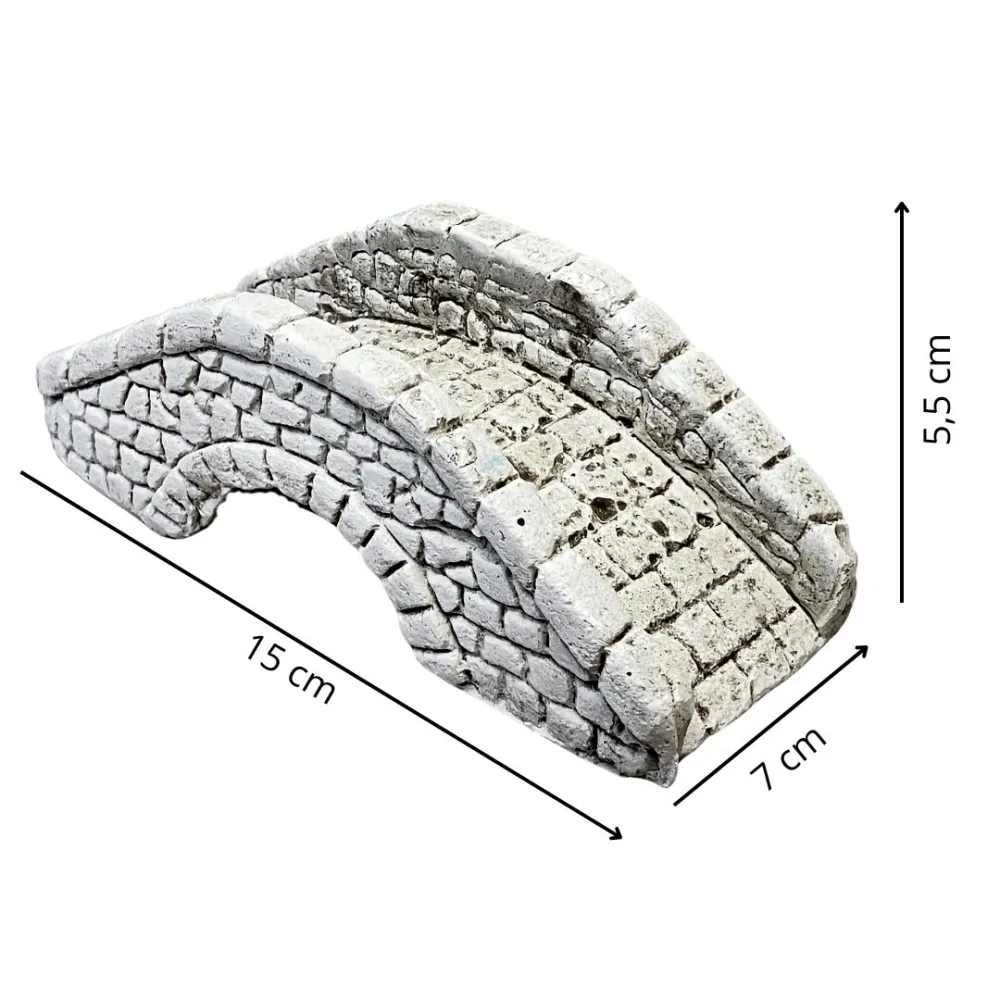 Plaster Stone Bridge for 8–10 cm Nativity Figures