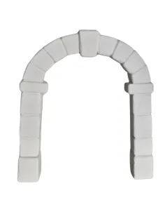 Arco finta pietra in gesso colore neutro per statue da 10-15 cm