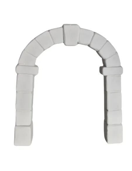 Arco finta pietra in gesso colore neutro per statue da 10-15 cm