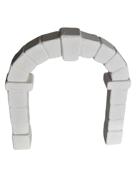 Arco finta pietra in gesso colore neutro per statue da 10-15 cm