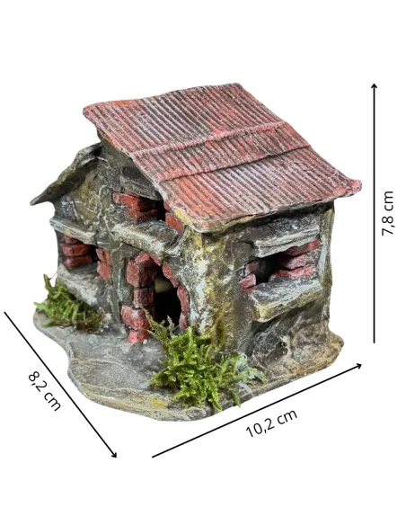 Casa a mattoncini in polistirene per statue da 3 cm