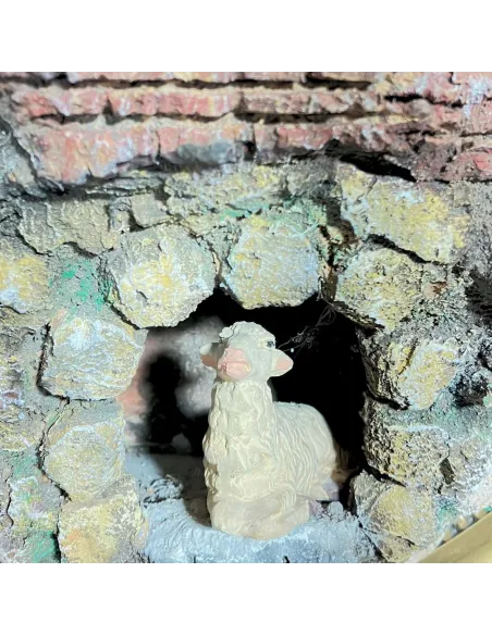 Presepe da appendere con cornice ovale con statue da 12 cm