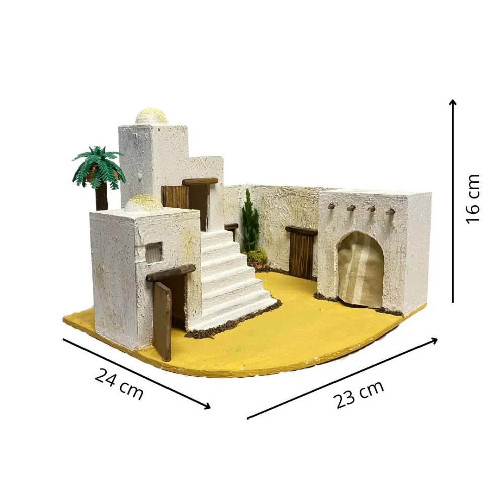 Palestinian Village with Palm Tree for 5 cm Nativity Figures